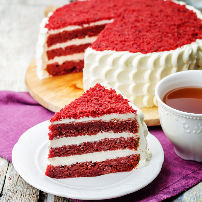 Red Velvet Cake With Chocolate Icing
