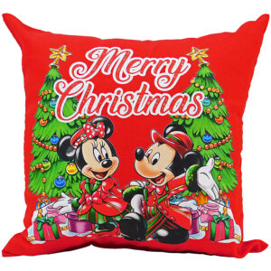 Merry Christmas Mickey and Minnie pillow